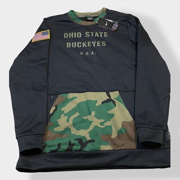 Nike Ohio State Buckeyes Salute To Service Sweatshirt  DD4317-010 Mens size L - Picture 2 of 12